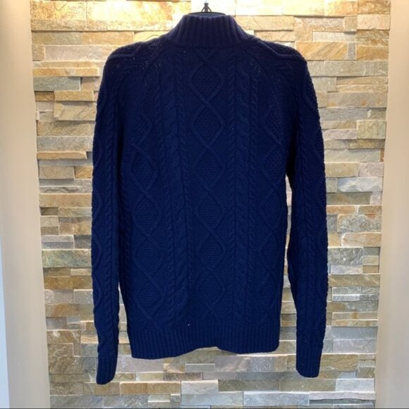 Brooks Brothers Cable Knit Wool Blend ZipUp Jacket - Picture 4 of 6